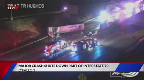 Fiery crash involving tractor trailers closes I-70 in both directions